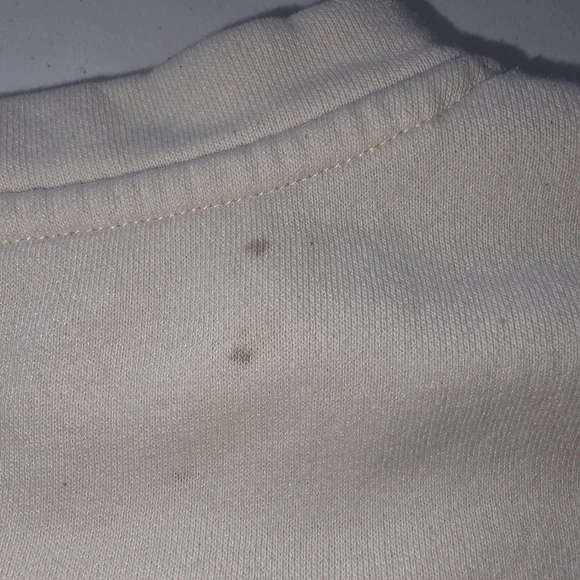 H&M White Sweater with 'À Paris' Print Large Gold Shoulder Buttons 60% Cotton - Picture 11 of 11